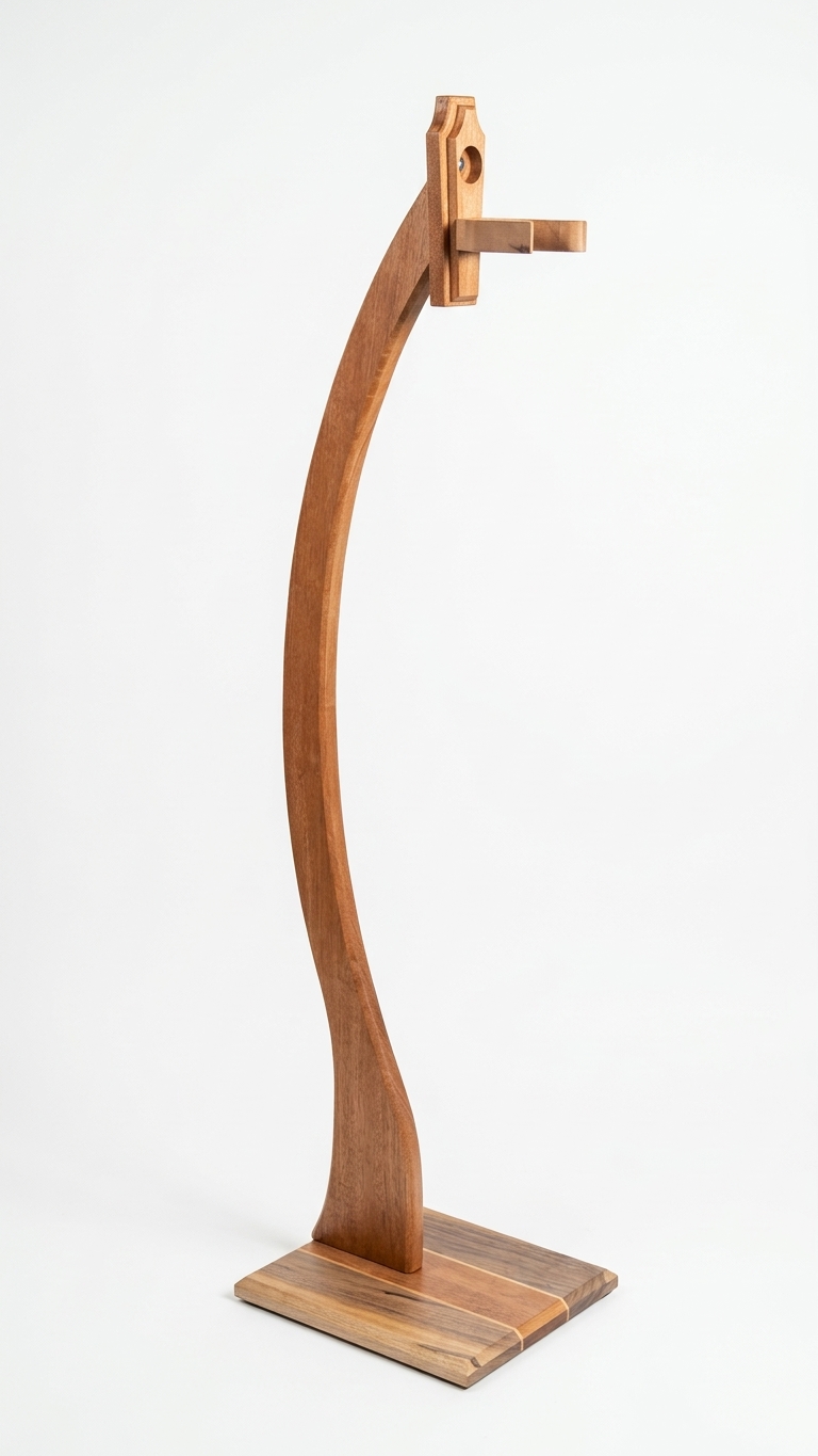 SOON AVAILABLE - TimberLens™ Handcrafted Solid Wood Guitar Stand with Hygrometer - Mahogany